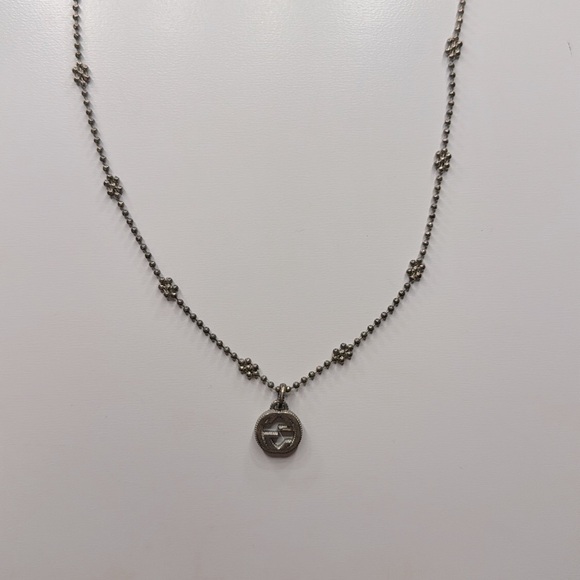 Gucci Sterling Silver Interlocking G Cluster Chain Necklace, 14" - Picture 4 of 5